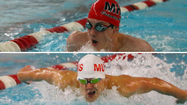 Kyle Adams and Grant Afman, Munster boys swimming (Jan. 15-21)